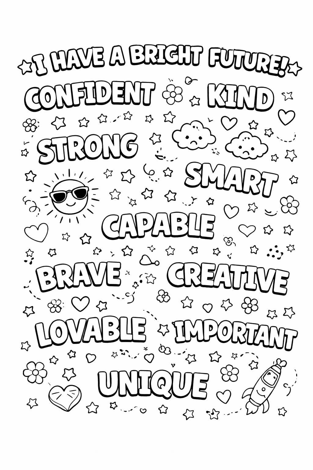 Little Leaders Coloring Book — Positive Affirmation & Black History Kids Activity Book